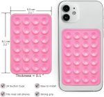 ⁦6 Pcs Suction Phone Case Mount, Silicone Adhesive Mobile Phone Accessory Holder, Fidget Toy Hands-Free Mirror Shower Holder, Sticky Grip for Tiktok Videos and Selfies (6 Colors)⁩ - الصورة ⁦2⁩