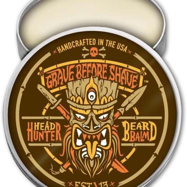 GRAVE BEFORE SHAVE Head Hunter Beard Balm (Tropical summer aroma) (2 oz.)