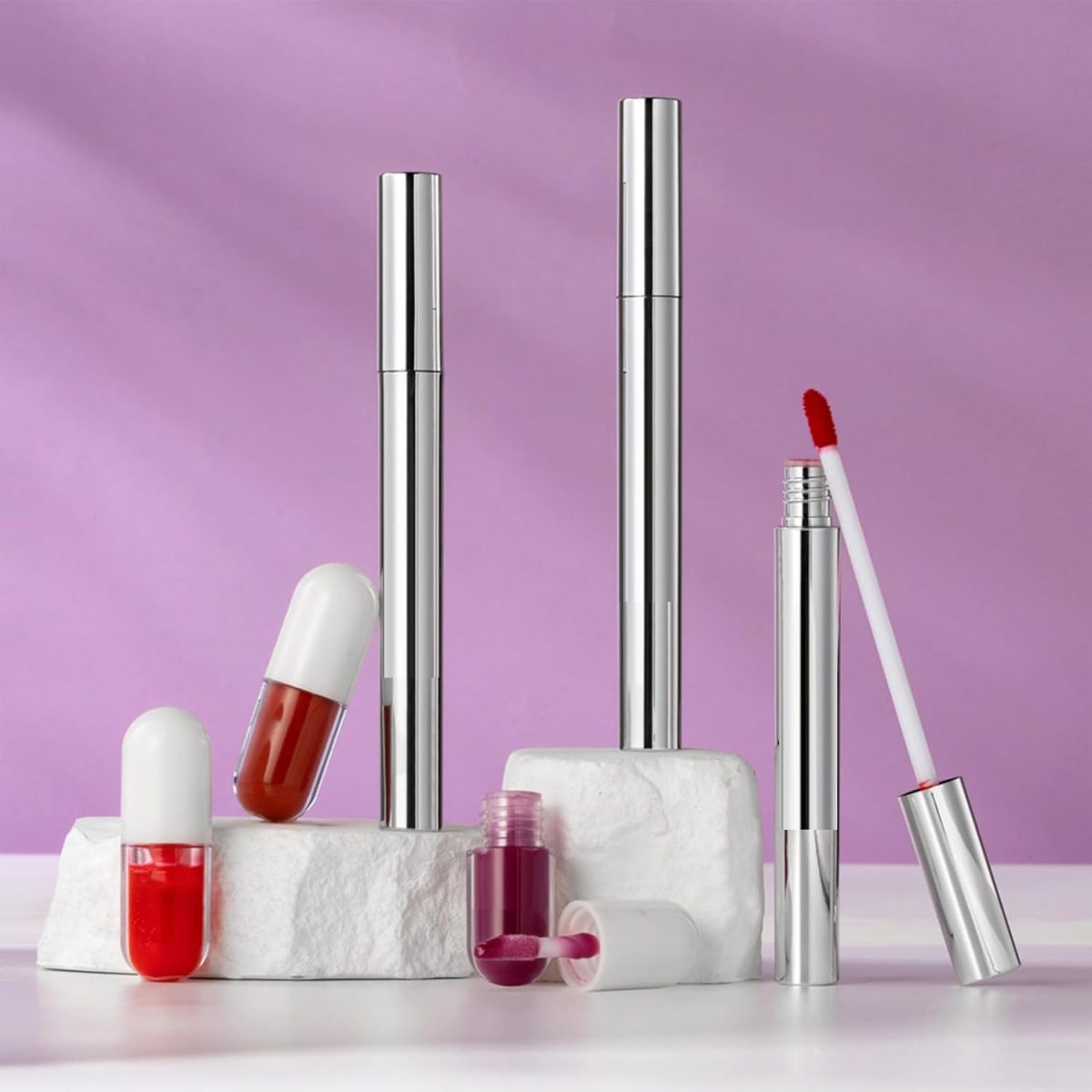 ⁦Lip Glaze | Lipsticks for Women,Smudge Proof Lipstick for Beauty Routine Everyday Wear Women Travel Commuting Dating Wedding Home⁩ - الصورة ⁦8⁩
