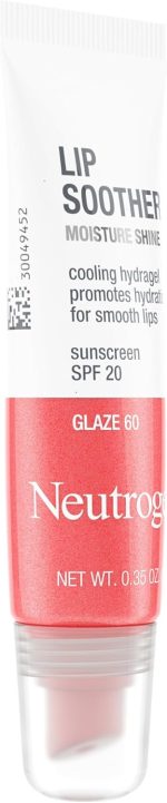⁦Neutrogena Moistureshine Lip Soother Gloss With Spf 20 Sun Protection, High Gloss Tinted Lip Moisturizer, Glaze 60.35 Oz, 0.35 Ounce⁩ - الصورة ⁦3⁩