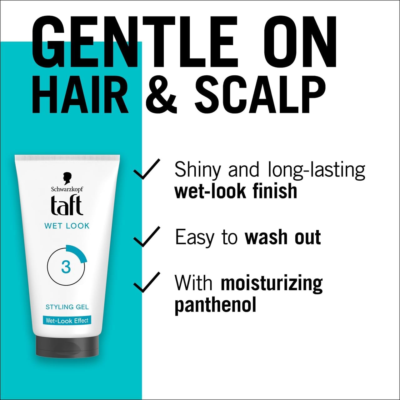 61P6Lcm1JCL._AC_SL1280_.jpg تافت جل للظهور بمظهر رطب اكسترا هولد لوك ويت 150مل - الصورة 2