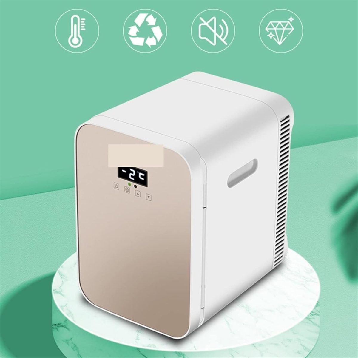 ⁦Avcbno Compact refrigerator Mini Fridge 13.5L Can Portable Personal Small Refrigerator Compact Cooler And Warmer For Food Bedroom Dorm Office Car⁩ - الصورة ⁦3⁩