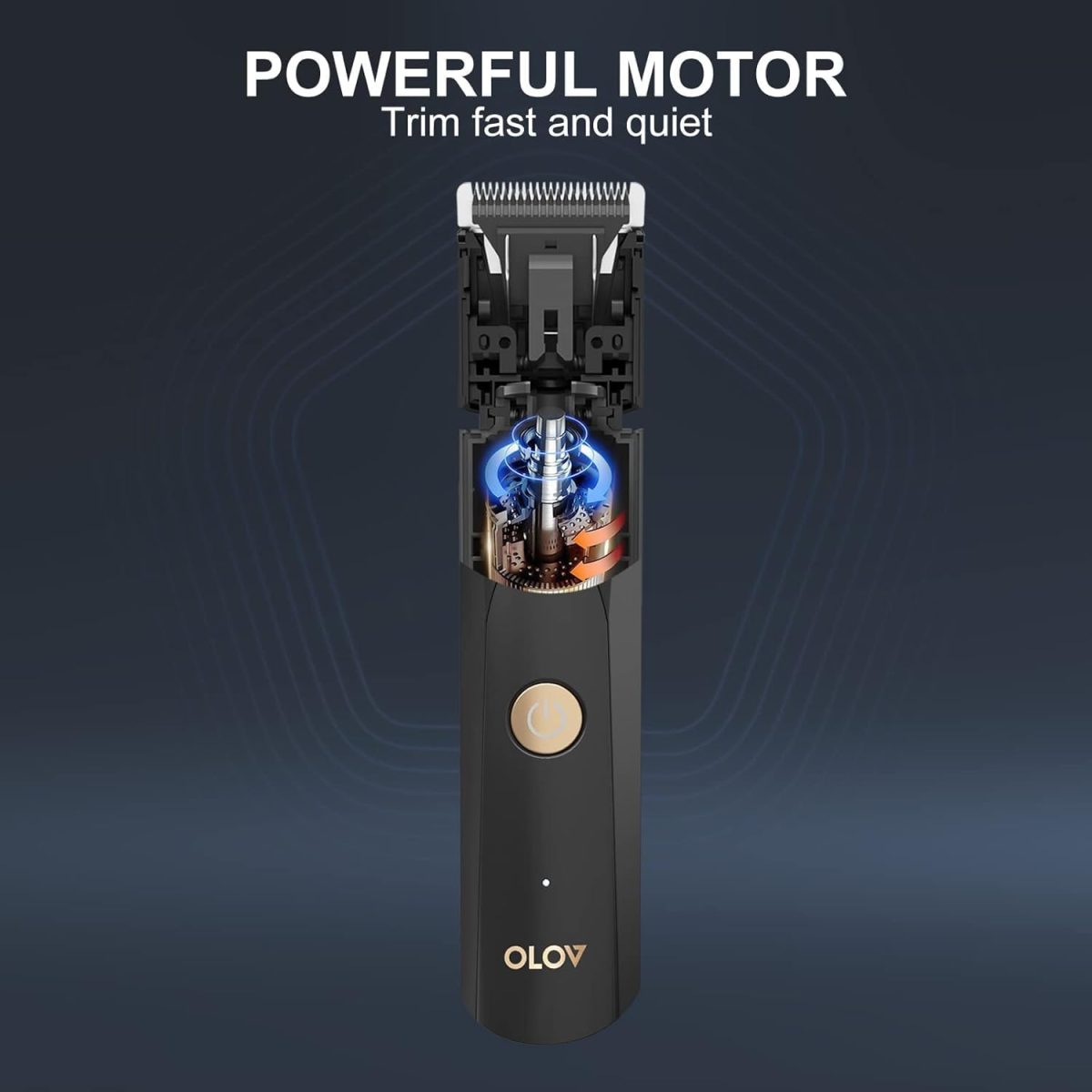 ⁦OLOV Electric Groin Hair Trimmer - Ball Trimmer for Men - Nose Hair Trimmer, Replaceable Ceramic Blade Heads, USB Recharge Dock & Nosetrimmer Head, Waterproof Male Hygiene Razor⁩ - الصورة ⁦4⁩