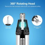 ⁦SYOSI Ear and Nose Hair Trimmer for Men,Professional USB Rechargeable Nostril Nasal Hair Vacuum Cleaning System,4 in 1 Lightweight Waterproof Hair and Beard Clippers for Women (White)⁩ - الصورة ⁦3⁩