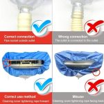 ⁦ZIMTAL Air Conditioning Cleaning Waterproof Cover with Drain Outlet, Protector Dust Washing Bag For Large Size (2P-3P) Wall Mounted AC Service with Pipe.⁩ - الصورة ⁦5⁩