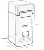 ⁦ثلاجة صغيرة 3 الوان 194 × 90 × 90 ملم موفرة للطاقة وصديقة للبيئة 5 فولت 10 واط بمنفذ USB للسيارة والقارب والسفر ومستحضرات التجميل من كيو بي ان زد ايه اكس سي (اسود)⁩ - الصورة ⁦6⁩