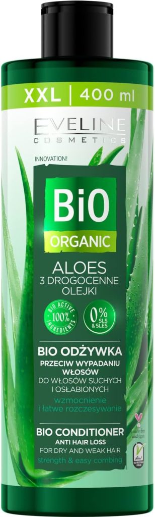 بلسم عضوي للشعر بيو ضد تساقط الشعر بخلاصة صبار الالوفيرا من ايفلين 400 مل كوزمتيكس، من ايفلين كوزمتيكس
