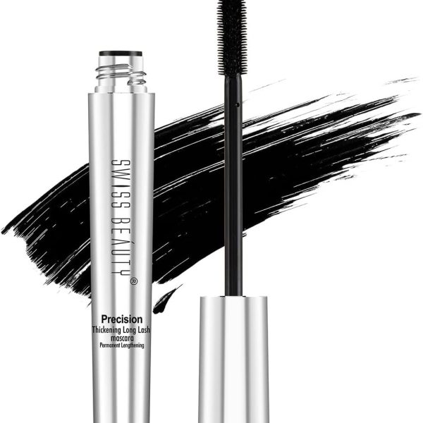 سويس بيوتي ماسكارا لتكثيف الرموش مضادة للماء | ماسكارا لتجعيد الشعر مقاومة للتلطخ لمكياج العيون | اسود داكن، 8.5 مل |