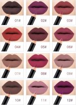 ⁦Petansy Lip Liner Pencils Set 12 Colors Waterproof Smooth Lip Pencils High Pigmented Lip Liner Set Matte Lipstick Pen⁩ - الصورة ⁦2⁩