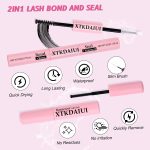 378Pcs DIY Eyelash Extension Kit, D Curl Lash Clusters Kit, Lash Extension Kit 8-16mm Cluster Eyelash Extensions, with Lash Bond and Seal and Lash Tweezers DIY at Home (DIY Jms007+ Glue Suit) - الصورة 6