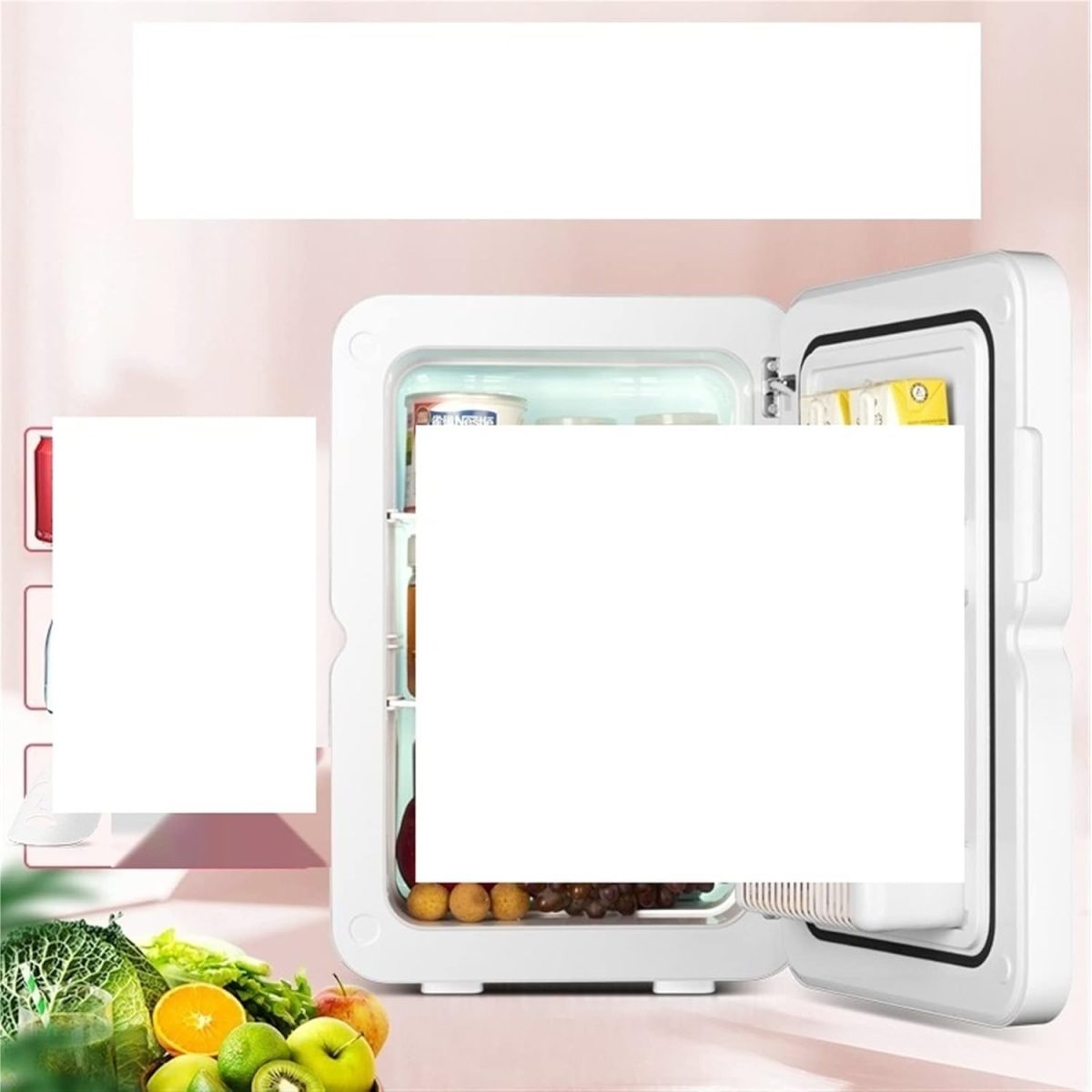 ⁦Avcbno Compact refrigerator Refrigerator Small Mini Refrigerator 22L Household Cosmetics Dual-use Refrigerator Heating And Cooling Refrigerator⁩ - الصورة ⁦3⁩