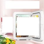 ⁦Avcbno Compact refrigerator Refrigerator Small Mini Refrigerator 22L Household Cosmetics Dual-use Refrigerator Heating And Cooling Refrigerator⁩ - الصورة ⁦3⁩