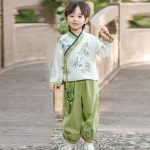 ⁦Boys' Hanfu Chinese Style Set Shirt Pants Two-piece Suits Summer And Autumn New Children's Tang Dynasty Fashion Clothes unisex⁩ - الصورة ⁦2⁩