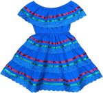 ⁦فستان مكسيكي تقليدي للبنات سينكو دي مايو فييستا من يونيك، مقاس 2-14، قطن⁩ - الصورة ⁦6⁩