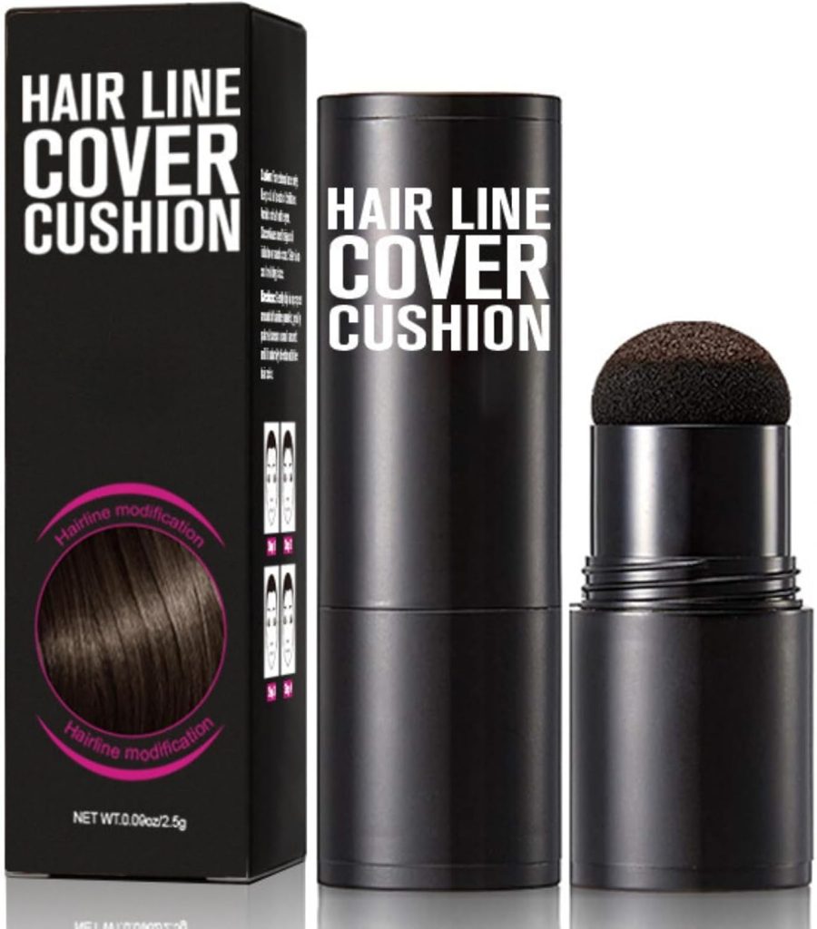 Paporich Hairline Powder,Thin Hair Root Dye Touch Up Root Touch Up Powder,Hair Powder Stick for Hairline Shadow,Windproof & Sweatproof Hairline Powder for Women & Men (Dark Brown)