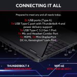 ⁦Origin PC EON15-SL Gaming Laptop – 15.3" WQXGA 240Hz Display, Intel Core i9-14900HX, NVIDIA GeForce RTX 4070, 32GB DDR5, 1TB NVMe M.2 SSD, Wi-Fi 6E, Bluetooth 5.2, Ethernet, Windows 11 – Black⁩ - الصورة ⁦8⁩