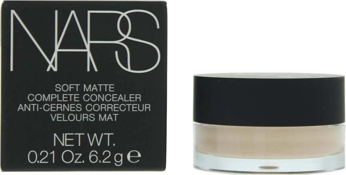 NARS Soft Matte Complete Concealer Chantilly - for fair skin with neutral undertones, Natural, 0.21 Ounce (Pack of 1), C-NA-062-03