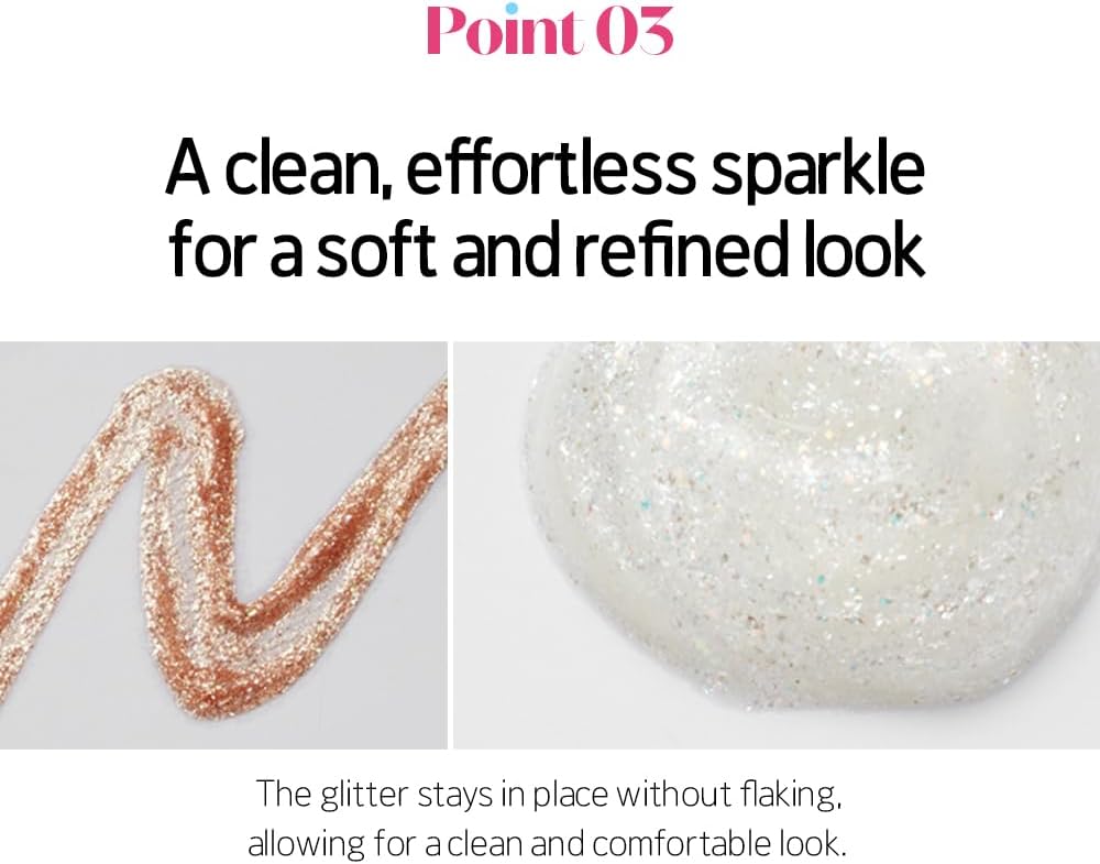 61Wn6j3T-vL._AC_SL1000_.jpg ETUDE Tear Eye Drop Liner 8g #3 Pure Sparkling Pearl (21AD) | Long-Lasting Liquid Glitter Eye Makeup with Shiny Magical Sparkle | K-Beauty - الصورة 6