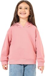 Styli Girls Solid Hoodie With Dropped Shoulder