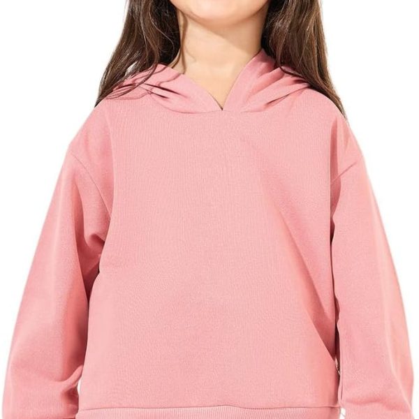Styli Girls Solid Hoodie With Dropped Shoulder