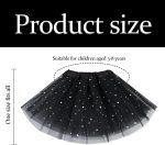 ⁦Girls Tutu Skirts Sparkle Sequin Princess Dresses 3 Layers Ballet Dance Skorts Costume for Girls 2-8T Role-Playing Birthday Princess Party⁩ - الصورة ⁦2⁩
