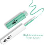 قلم تحديد العين بوب سائل يدوم طويلا ومقاوم للتلطخ والماء وغني بالبندق الساحرة والاملا وزيت اللوز، نباتي ولم يختبر على الحيوانات - صيانة عالية (اخضر - غير لامع)، 4 مل - الصورة 2