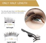 ⁦Joyzzz Magnetic Lashes, 8 PCS Reusable Magnetic Eyelashes with Applicator and Storage Box, Glue Free False Eyelashes with Natural 3D Effect, Cosmetics Perfect for Daily Use and Special Occasions⁩ - الصورة ⁦4⁩