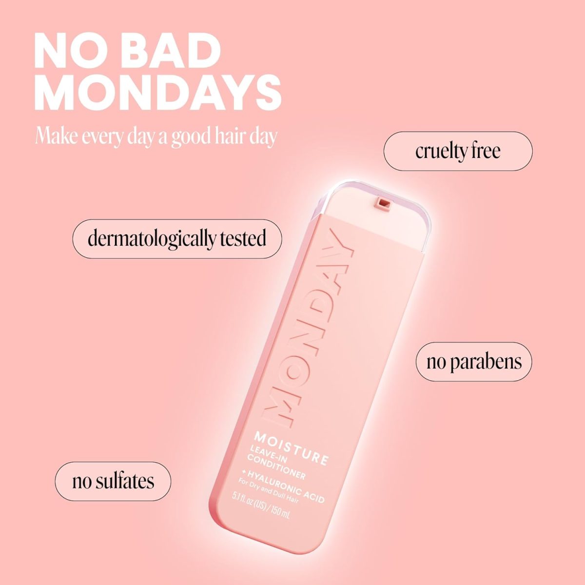 ⁦MONDAY HAIRCARE Moisture Leave-in Conditioner 5 Oz⁩ - الصورة ⁦5⁩