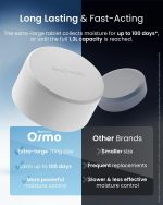 ⁦برو بريز مزيل الرطوبة من اوسمو - ممتص رطوبة صامت وقابل لاعادة الملء للرطوبة والتكثيف في المنزل وغرفة النوم وخزانة الملابس والسيارة - مزيل قوالب الحمام مع قرص قابل لاعادة الملء 700 غرام - اسود⁩ - الصورة ⁦7⁩