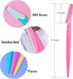⁦HFATMOS 12 Pcs Eyebrow Razor, Multipurpose Exfoliating Dermaplaning Tool for Face, Facial and Eyebrow Shaper with Precision Cover for Women Men, Easy to Use⁩ - الصورة ⁦6⁩