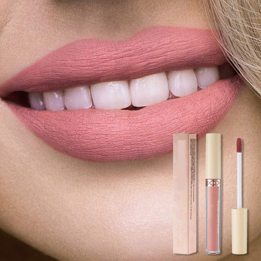 61YzOQOvXL._AC_SL1001_.jpg مجموعة احمر شفاه سائل مات من 6 قطع، كوب مقاوم للماء ويدوم طويلا، احمر شفاه غير لامع يدوم 24 ساعة، مناسب للاستخدام في المكياج للنساء، مكياج ملمع شفاه احترافي - الصورة 3