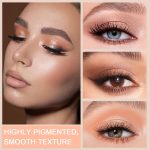 ⁦Shimmer Matte Nude Pink Eyeshadow Palette, Long Lasting Eyeshadow, Waterproof, Cruelty Free, 9 Coloer Blendable Shades in Soft Finishes With Beautiful Pearls⁩ - الصورة ⁦3⁩