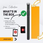 ⁦Compatible Nylon Band for Amazfit Helio Strap Fitness Tracker, Replacement Wristband (ly), Breathable, Comfortable & Lightweight band, Nylon Helio Strap (Black)⁩ - الصورة ⁦3⁩