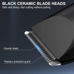 ⁦OLOV Electric Groin Hair Trimmer - Ball Trimmer for Men - Nose Hair Trimmer, Replaceable Ceramic Blade Heads, USB Recharge Dock & Nosetrimmer Head, Waterproof Male Hygiene Razor⁩ - الصورة ⁦3⁩