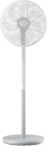 Philips Pedestal Fan 2000 Series - Fan Airflow 2562 m³/h, Ultra Quite, Tiltable & Oscillating, 40cm Head Diameter, Adjustable Height, White - CX2550/00