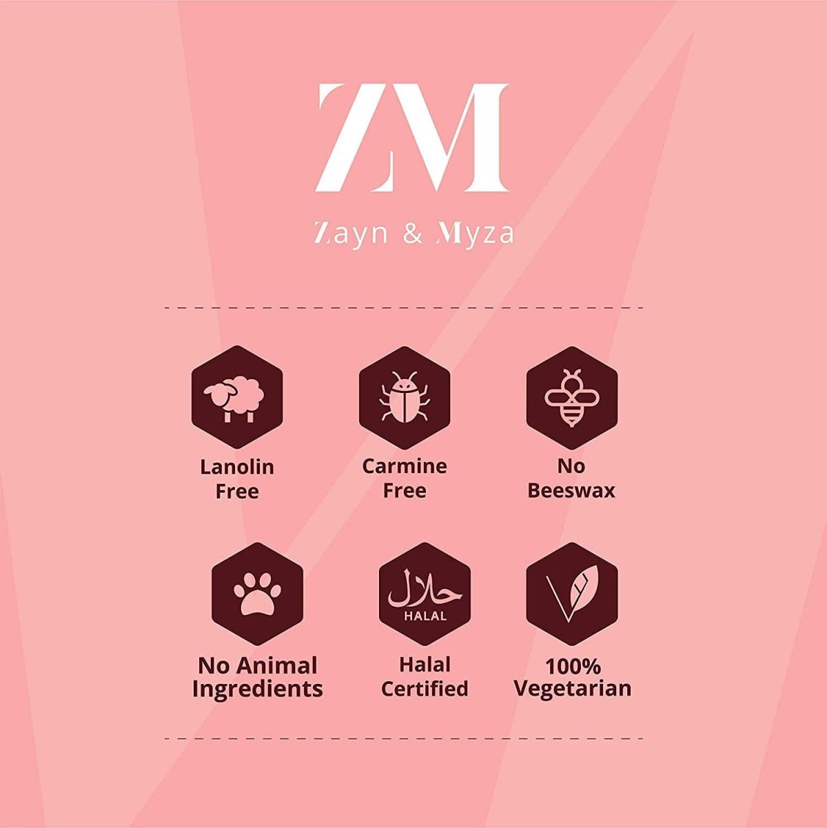 ⁦ZM Zayn & Myza Transfer-Proof Power Matte Lip Colour - Extremely Smooth, Smudge Proof & Lightweight Formula, 3.2 g (Blushing Beauty)⁩ - الصورة ⁦4⁩