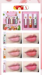 ⁦3pcs Color-Changing Lip Oil Set, Magic Fruit Lip Glow Oil with Hydrating Formula, Moisturizing Lip Gloss for Dry Lip Nourishment, Natural Glow Lip Makeup for Daily Lip Hydration & Smooth Lip Finish⁩ - الصورة ⁦6⁩