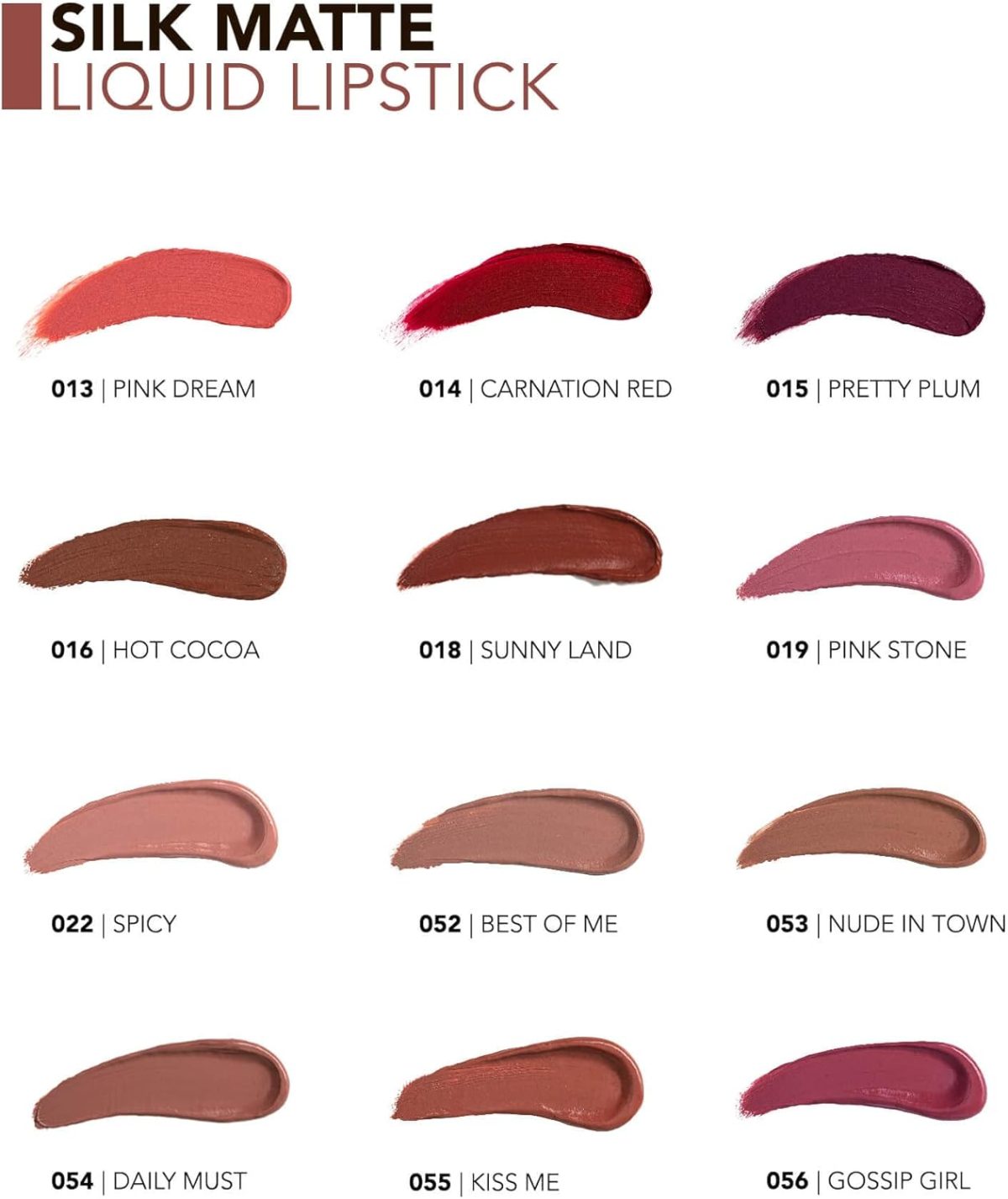 ⁦Flormar F/M Silk Matte Liquid Lipstick - 53 Nude in Town⁩ - الصورة ⁦6⁩