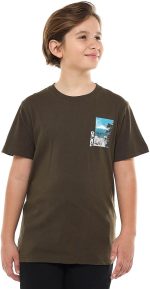 R&B Boys 125-1163Tb245-1 Print Detail T-Shirt With Crew Neck And Short Sleeves