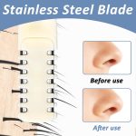 ⁦HANNEA® 3Pcs Manual Nose Hair Trimmer for Women, Portable Nose Trimmer for Man, Handheld 360-Degree Rotating Double Head Nose Hair Remover, 2 in 1 Nose Hair Trimmer for Women Man - Nose Cleaner Tool⁩ - الصورة ⁦5⁩
