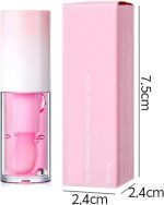 ⁦Fruity Glow Lip Oil Honey Melon Flavor Hydrating Clear Non-Sticky Lip Gloss for Dry Makeup Base Lipstick Make Up Lipgloss Gloss (Apple Flavor Lip Oil)⁩ - الصورة ⁦9⁩