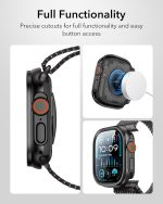 ⁦ESR for Apple Watch Ultra 3/2/1 Case with Screen Protector 49mm (2025/2024/2023/2022), Military Grade Protection, Aluminum Alloy Case with 2 Pack Armorite Glass Protector Set, Stay Original, Black⁩ - الصورة ⁦9⁩