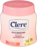⁦كريم للجسم من كلير لتنعيم وترطيب البشرة العادية والجافة، برائحة المسك وغني بالجلسرين وفيتامين E و A، 500 مل⁩ - الصورة ⁦2⁩