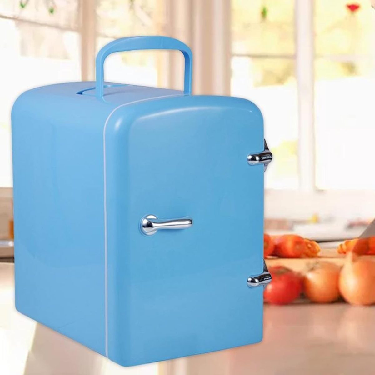 ⁦QBNZAXC Mini fridge 4L Mini Fridge Cooler And Warmer Portable Personal Fridge Electronic Fridge Food Cosmetics Fridge For Home Office(A)⁩ - الصورة ⁦6⁩