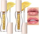 NALACAL 2-Pack Hydrating Lip Oil - Non-Sticky, Tinted Gloss for Fuller, Plumper Lips with High-Shine Finish, Long Lasting