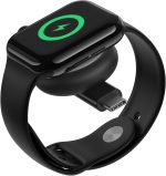 Belkin BoostCharge Portable USB-C Apple Watch Charger - MFi-Certified USB-C Charger for Apple Watch Series 9, Series 8, Series 7, Ultra, & More - Compatible w/MacBook, iPhone 15, & More - Black