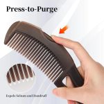 ⁦Dandruff Comb with Self-Cleaning Hollow Teeth & Massage Handle - Scalp Detox Comb for Flakes, Oil Removal - Dandruff Scalp Hair Combs for Women/Men/Kids⁩ - الصورة ⁦3⁩