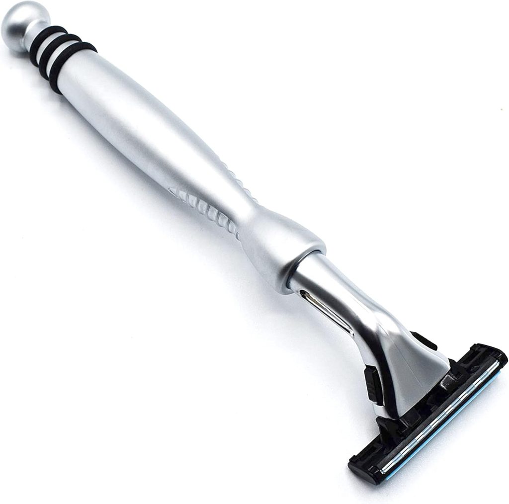Taconic Shave's Heavyweight Chrome razor - Compatible with Gillette Sensor Blades - One Sensor Razor Blade Included
