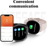 ⁦ساعة ذكية | ساعات ذكية للرجال | شاشة HD 1.38 انش | مكالمات بلوتوث | مقاومة للماء IP67 | حواف رفيعة للغاية | متوافقة مع iOS واندرويد (اسود)⁩ - الصورة ⁦5⁩