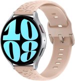 KEYSJEFF 20mm Watch Strap Compatible with Galaxy Watch 7/6 Strap/Watch 6 classic Bands/Galaxy Watch 4/5 Strap 44mm 40mm, soft Silicone Pattern Engraved Strap for GT 3 42mm Women Men